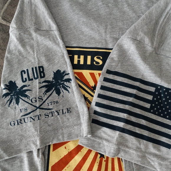 Grunt Style men's M grey tee NWOT - Picture 3 of 5